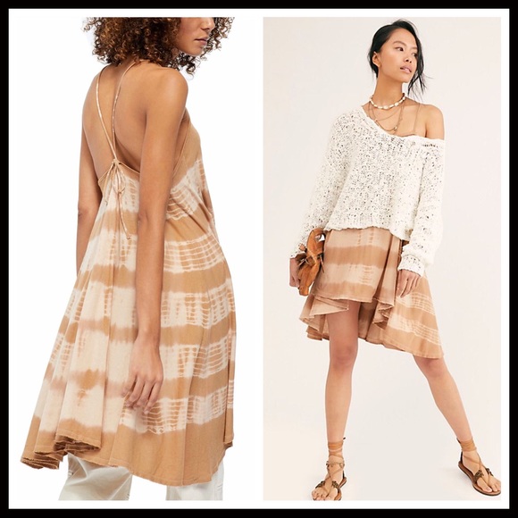 FREE PEOPLE BOHO TUNIC FLOWY MINI TANK DRESS A3C - Picture 9 of 16